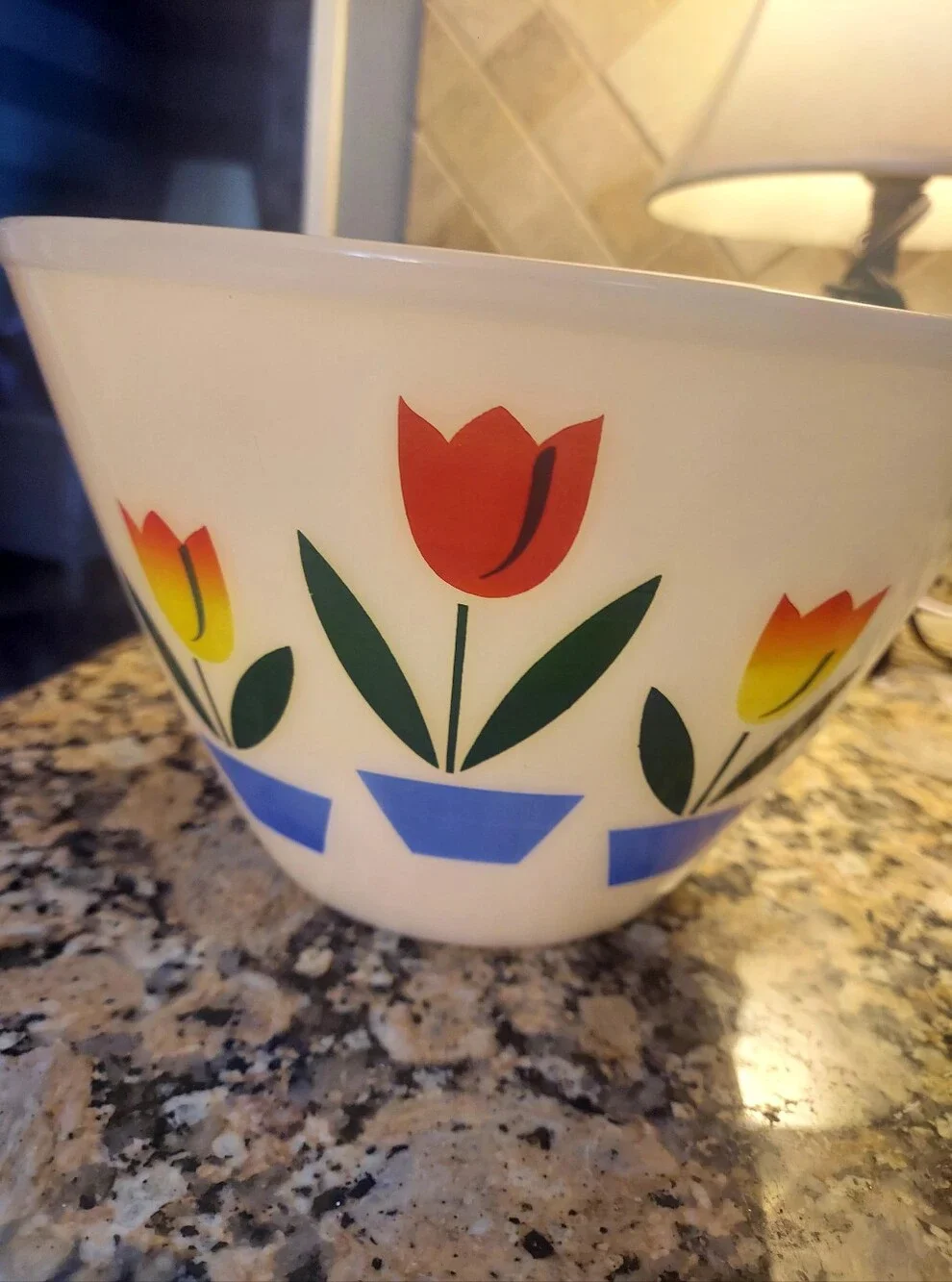 Fire King Tulip Mixing Bowls.